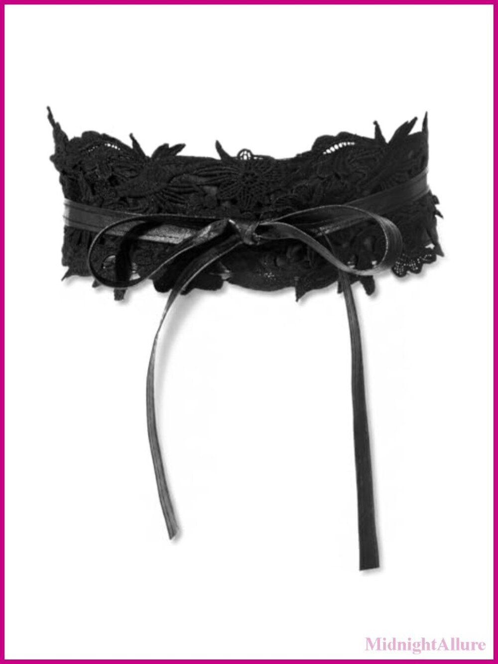 Wide Lace Corset Belt Adjustable Wrap Waist Cinch Obi Bowknot